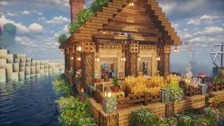 Building a Stunning Oceanfront House in Minecraft  Cinematic Tourquot [upl. by Corson]