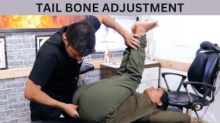 How to treat TAIL BONE PAIN sacrumadjustment  best Chiropractic treatment in india [upl. by Etteniotnna449]