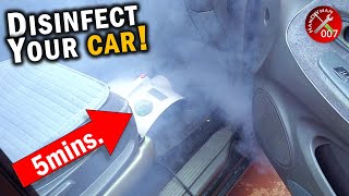 How to Disinfect Car Interior in 5 Mins  How to Sanitize Your Car at Home [upl. by Adnerak234]