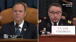 WATCH Schiff’s full questioning of Vindman and Williams  Trump impeachment hearings [upl. by Farrar]