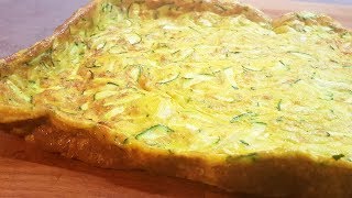 FRITTATA DI ZUCCHINE E CIPOLLE CRUDE ALTA AL FORNO FRESCA E LEGGERA  FoodVlogger [upl. by Wiltsey]