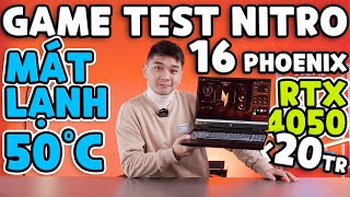 GAME TEST Acer Nitro 16 Phoenix SIÊU MÁT  RTX 4050 100 sRGB DƯỚI 20 triệu  LaptopWorld [upl. by Arda]