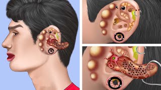 ASMR treatment Remove for Piercing for swollen girls ear ear piercing [upl. by Renee]