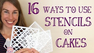 16 Ways To Use Stencils On Cakes [upl. by Xerxes552]