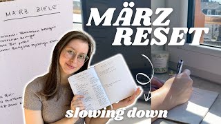 Monthly Reset  März Vlog Ziele im Bullet Journal Journaling Ordnung schaffen planen  deutsch [upl. by Raknahs]