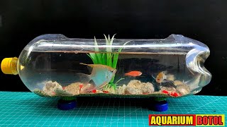 Membuat aquarium dari botol bekas  How to make an aquarium from used bottles [upl. by Anirtruc]