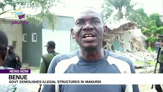 Benue Govt Demolishes Illegal Structures In Makurdi [upl. by Alyekahs105]