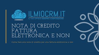 Nota di credito fattura elettronica e non [upl. by Noby]