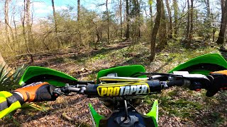 KLX300R Backyard Singletrack  Riding A Couple Routes For The First Time [upl. by Asa]