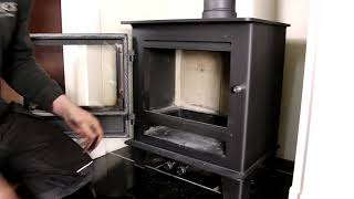 Replacing Firebricks and Baffle Plate on a Clock Blithfield 5kW Stove [upl. by Zandra]