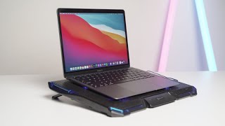 Using a Laptop Cooling Stand with my 2020 M1 MacBook Air  Will It Work [upl. by Burnley139]