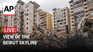 LIVE View of Beirut skyline as Israel begins ground offensive in southern Lebanon [upl. by Lednic]