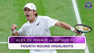 Exciting endtoend encounter  Alex de Minaur vs Arthur Fils  Highlights  Wimbledon 2024 [upl. by Stefa]