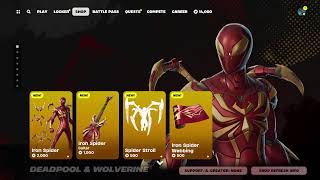 NEW IRON SPIDER BUNDLE amp SPIDER STROLL EMOTE [upl. by Ylam]