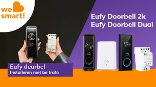 Eufy deurbel bedraad installeren met 824V beltrafo [upl. by Ylremik]