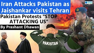 Iran Attacks Pakistan as Jaishankar visits Tehran  Pakistan Protests STOP ATTACKING US [upl. by Haase788]