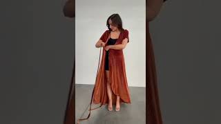 How to Tie our Andi Velvet Wrap Dress [upl. by Leilani]