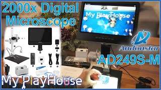 Andonstar AD249SM 101quot HDMI Digital Microscope 2000x  1251 [upl. by Fiorenza]