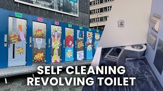 Sanitronics45 Worlds first mobile selfcleaning toilet unit The Revolving Toilet [upl. by Anor]