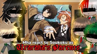 Mha react to soukoku as Urarakas parentsmha x bsdGoldenScar [upl. by Atteuqaj]