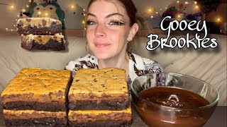 GOOEY BROOKIES AND CHOCOLATE MUKBANG Vegan No Talking [upl. by Liahkim]