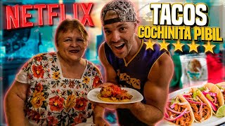 PROBANDO LOS MEJORES TACOS COCHINITA PIBIL de MÉXICO🌮 SEGÚN NETFLIX VIAJÉ HORAS PARA COMER ESTO [upl. by Lilaj]