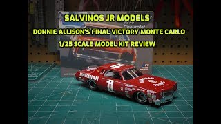 Salvinos JR Models Donnie Allison Final Victory Monte Carlo 1978 125 Scale Model Kit Build Review [upl. by Asilahs]