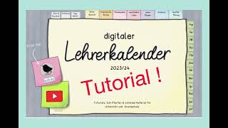 Tutorial Digitaler Lehrerkalender 202425 Mit Goodnotes und einem digitalen Kalender papierlos [upl. by Ahsaz]