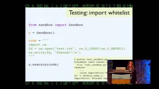 Jessica McKellar Building and breaking a Python sandbox  PyCon 2014 [upl. by Merari276]