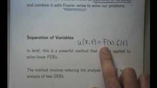 How to solve PDEs via separation of variables  Fourier series Chris Tisdell UNSW [upl. by Secnarfyram]