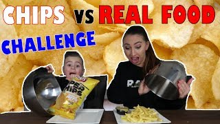 CHIPS VS REAL FOOD CHALLENGE  LAKAP JUNIOR [upl. by Eened]