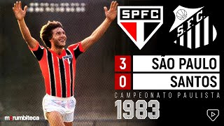 São Paulo 3x0 Santos  1983  O SHOW DE RENATO E ZÉ SÉRGIO NO 1º CONFRONTO COM SERGINHO CHULAPA [upl. by Gnuhp]