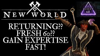 New World Season 1 Returning Player Or Fresh 60 Fast Expertise Guide Get 625 GS FAST [upl. by Huldah]