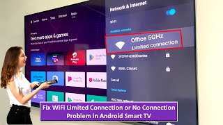 How to Fix WiFi Limited Connection or No Connection Issue in Android Smart TV [upl. by Twila]