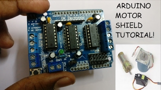 Arduino Tutorial Using a Motor shield [upl. by Okemak]