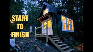 Lakeside Off Grid Cabin Build  Start to Finish [upl. by Kcirdek345]