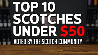 Top 10 Scotches Under 50 Voted By The Scotch Community [upl. by Oibaf]