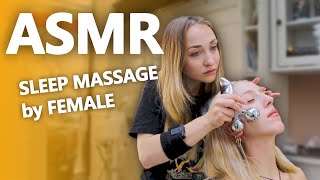 ASMR Sleep Massage by Female Barber Dila  Female ASMR Massage [upl. by Ellata]