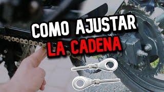 Como cambiar TENSORES de cadena de moto y AJUSTARLA [upl. by Akeret923]