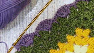 Easy Crochet Borders For Blankets  Crochet Edging [upl. by Jackie532]