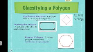 Lesson 16 Geometry  Classifying Polygons [upl. by Ayekahs]