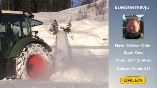 Kundeintervju DALEN snøfres 2011 på en Fendt 313 [upl. by Richella]