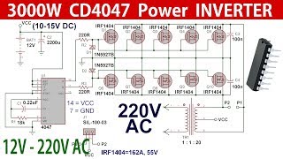 CD4047 3000Watts Power Inverter 12V DC to 220V AC [upl. by Symons66]