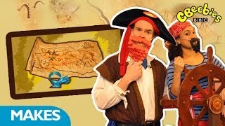 CBeebies Swashbuckle  Presenters Treasure Map Make [upl. by Mariana713]