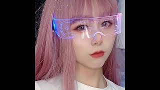 LED light flashing glasses trend futuristic sense of science and technology [upl. by Nahsad]