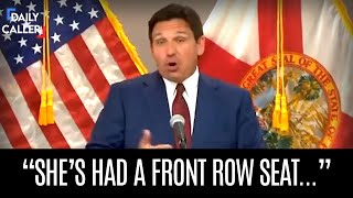 A New Queen of Florida Ron DeSantis Asked if Wife Casey Desantis Will Run for Governor [upl. by Terence]