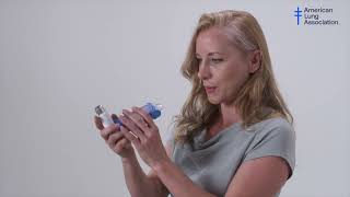 How to Use a MeteredDose Inhaler with a Valved Holding Chamber Spacer [upl. by Natrav]