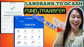 HOW TO TRANSFER MONEY FROM LANDBANK TO GCASH 2021 FULL TUTORIAL EASY WAYS [upl. by Ayaros756]