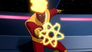 Firestorm Jason Rusch Powers and Fight Scenes  Justice League Crisis On Two Earths [upl. by Yeltneb]