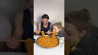 10X SPICY KOREAN NOODLES CHALLENGE with CHOPSTICKS😱INDIA Vs AMERICA COMPETITION🔥 shorts eating [upl. by Allevon523]